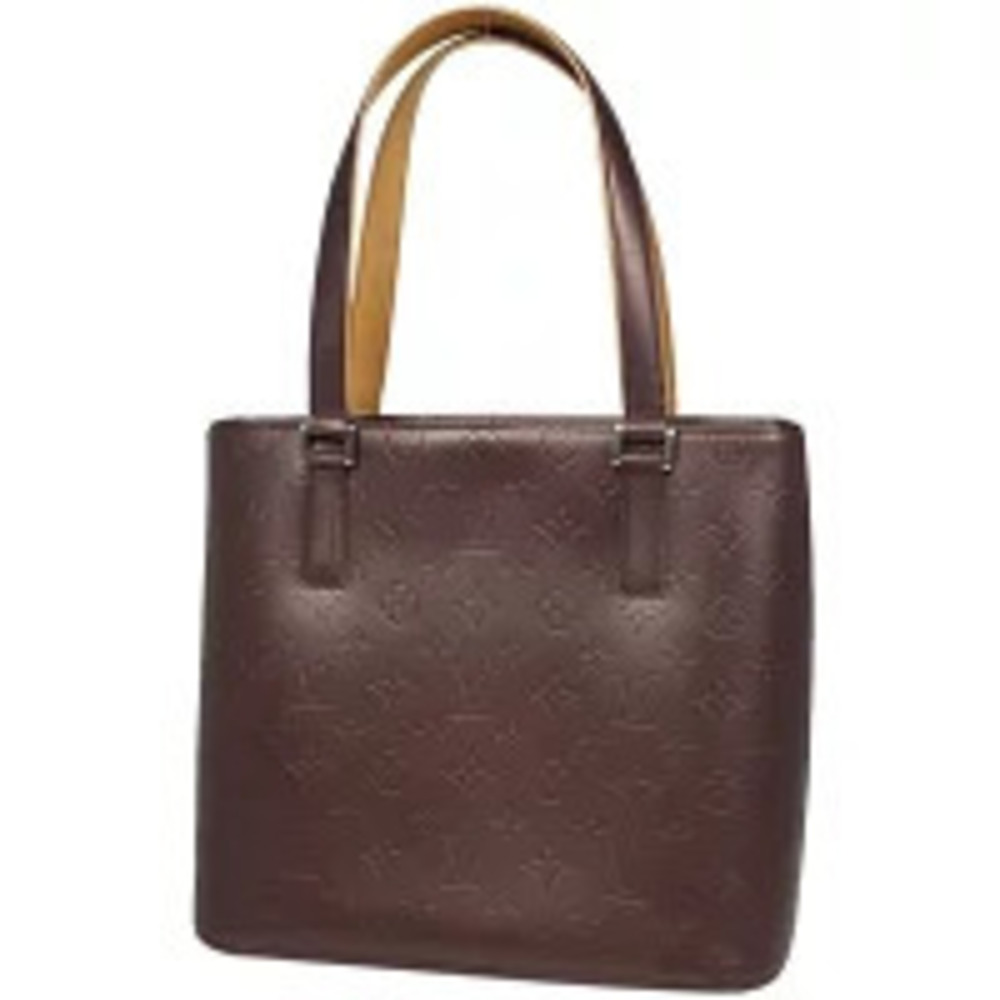 Louis Vuitton Stockton Shoulder Bag Tote Monogram Matte Violet Purple